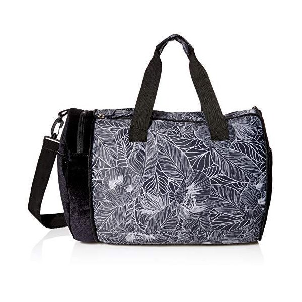 Maaji Women s Velvet Printed Convertible Weekender Bag， black， One Size 並行輸入品