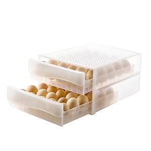 卵ケース 卵収納ボックス 餃子収納ボックス 冷蔵庫 キッチン用 耐久性のあるプラスチック製の卵容器