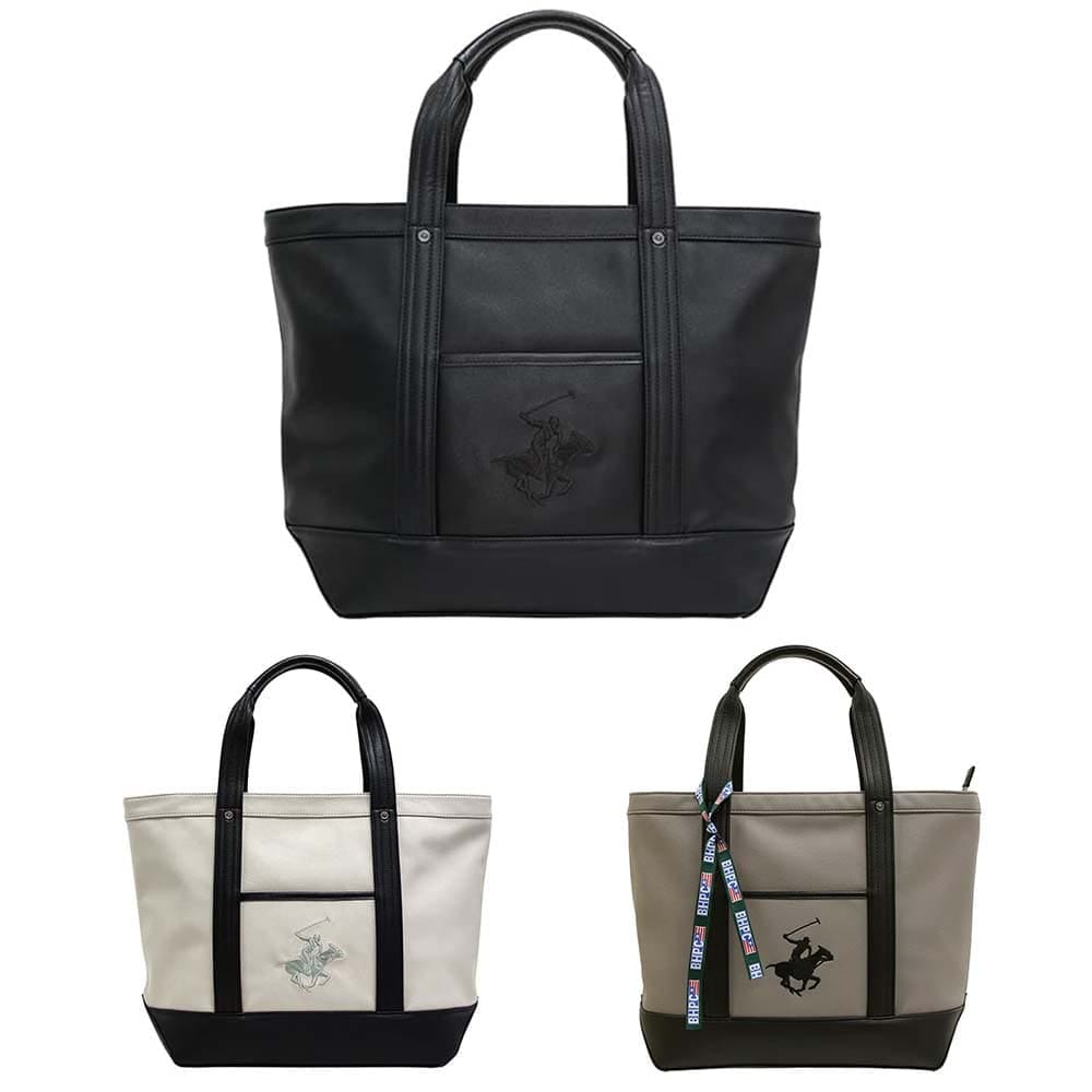 ビバリーヒルズ ポロクラブ トートバッグ BEVERLY HILLS POLO CLUB PUトートバッグL 天ファスナー 手提げ かばん Lサイズ ユニセックス BH2008N