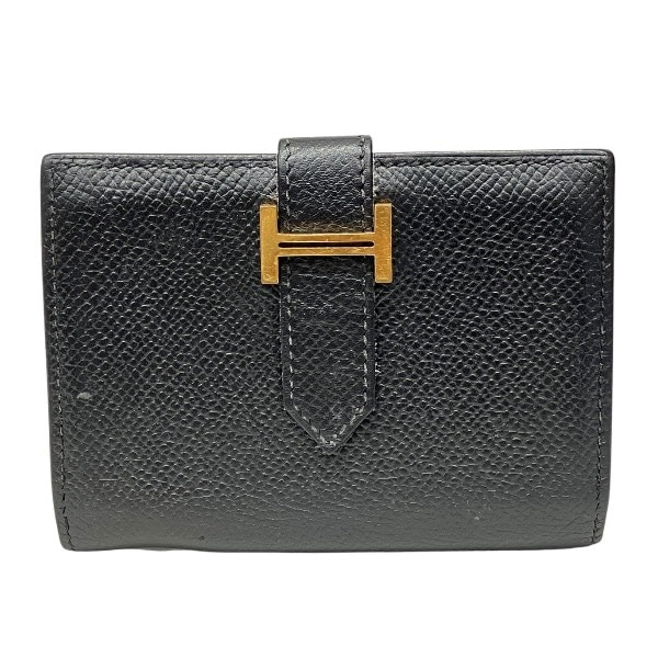 エルメス ベアン J刻印 ゴールド金具 ブランド小物 名刺入れ ユニセックス 【中古】