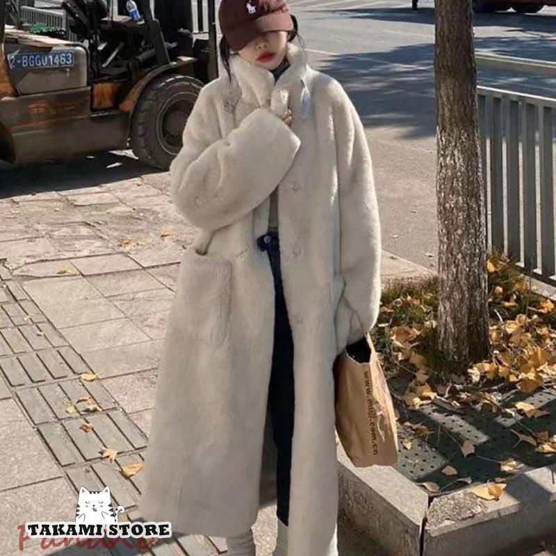 ファーコート レディース 冬 40代 新品 リバーシブル　エコアンゴラ毛コートジャケット 無地 毛皮コート　厚手 モコモコオーバー 暖かいアウター 韓国風 大人