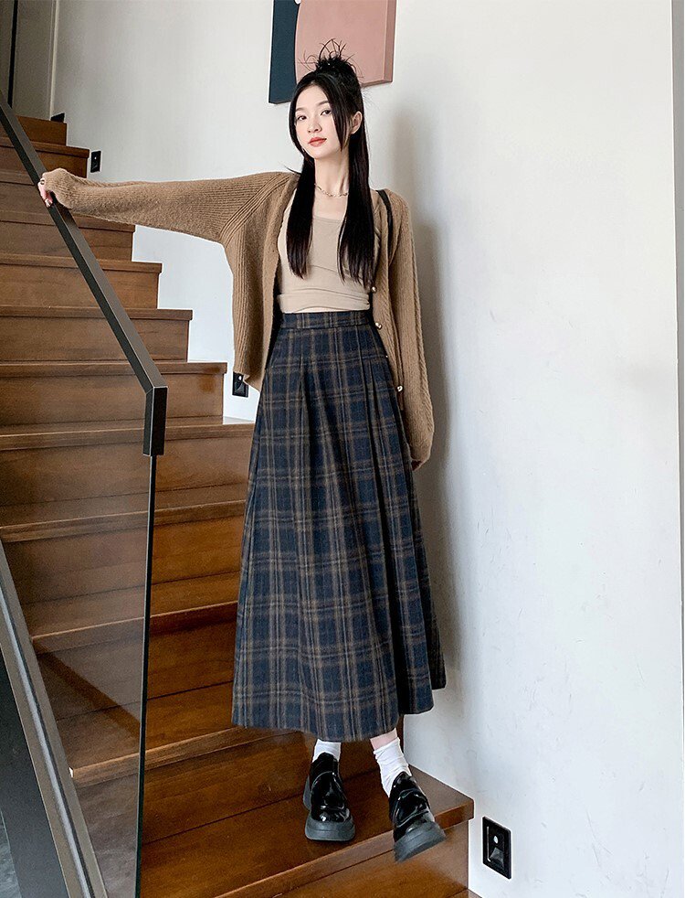 【送料無料】体型カバー 楽ちん カフェ ショッピング 休日 公園 お出かけ 冬 秋 タータンチェック チェック ラフ カジュアル いい 5,741円