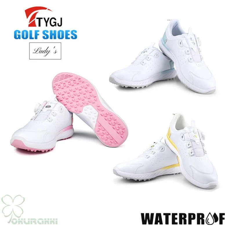 ゴルフ ゴルフシューズ 夏用 快適 通気 ダイヤル式 ソフトスパイク レディース スパイクシューズ スニーカー 靴 女子 防水 人工皮革2506gfshoe23 7,174円
