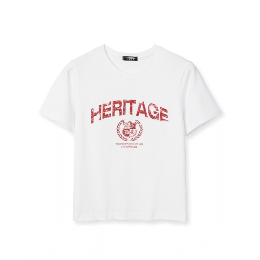 DNSR ヘリテージクロップ T シャツホワイト