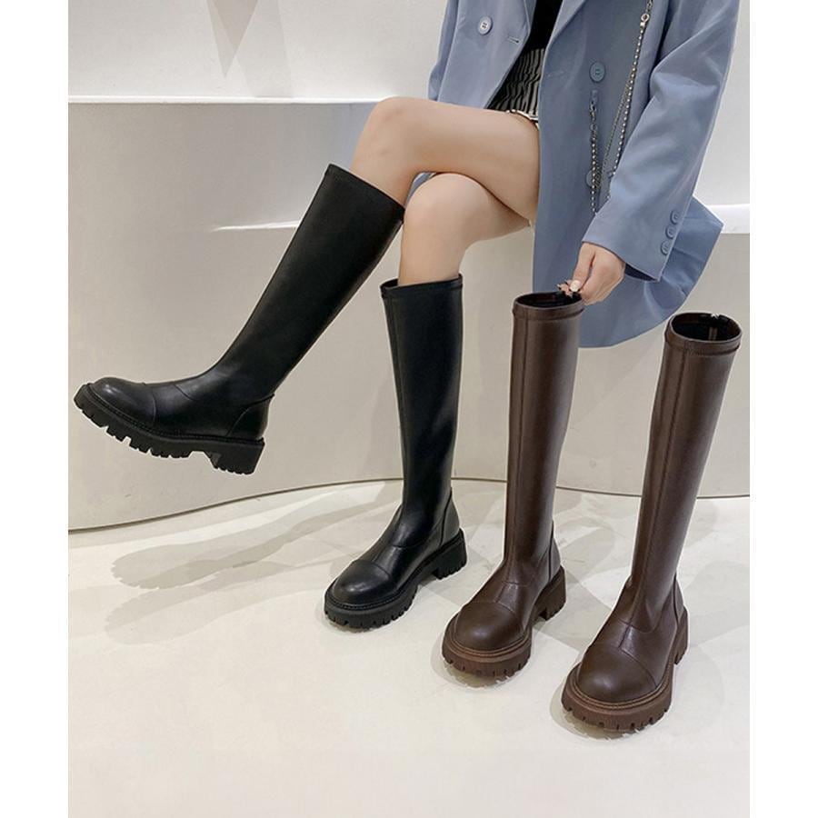 メガ割 ロングブーツ 厚底ブーツ ニーハイブーツ