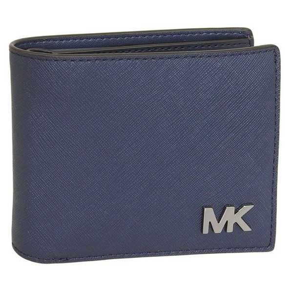 マイケルコース 財布 メンズ 二つ折り財布 アウトレット ネイビー COOPER BILLFOLD W PASSCASE 36S5LCOF2U-NAVY MICHAEL KORS