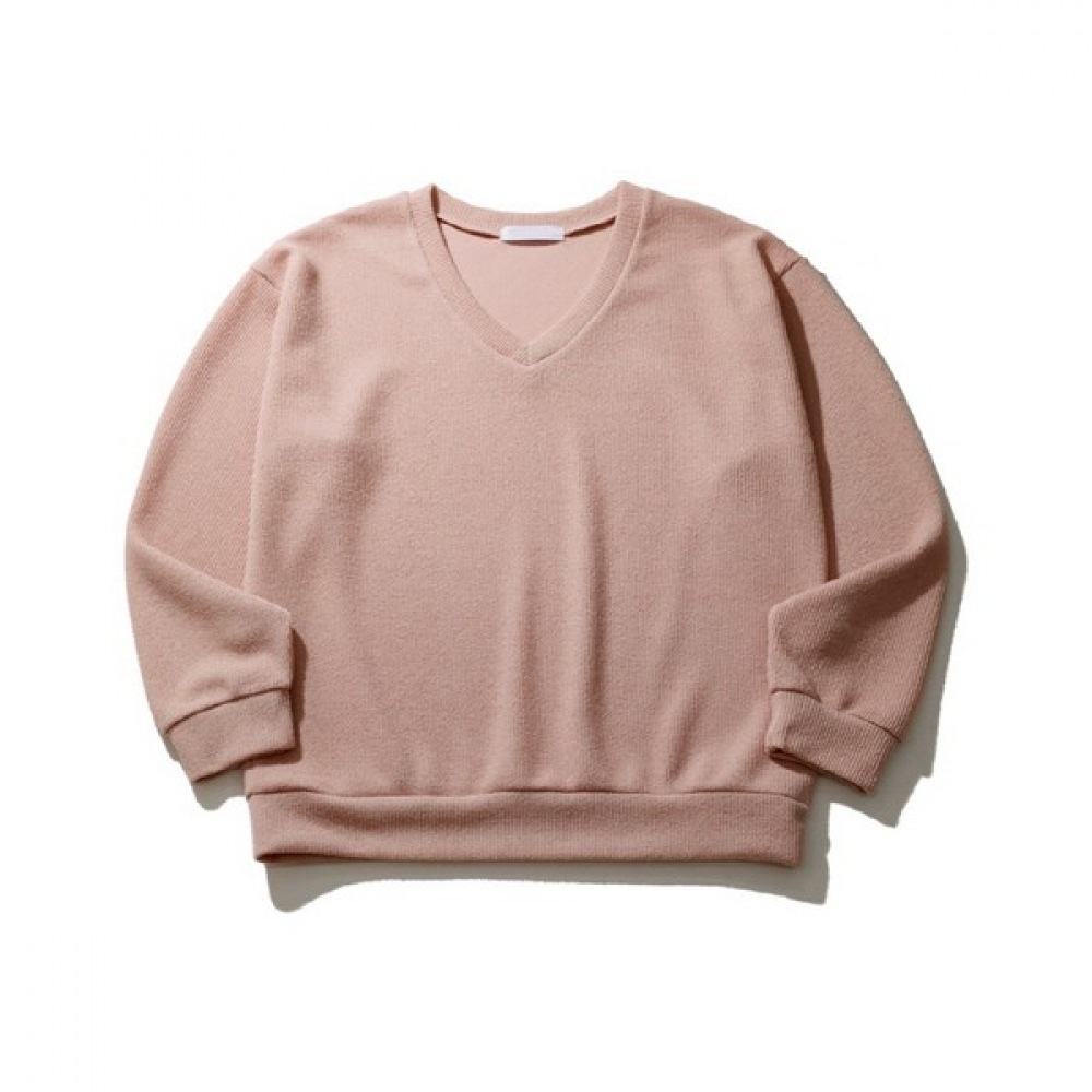 [ハリソン] リブ付きVネックロングスリーブニットMJBC1623 5,565円