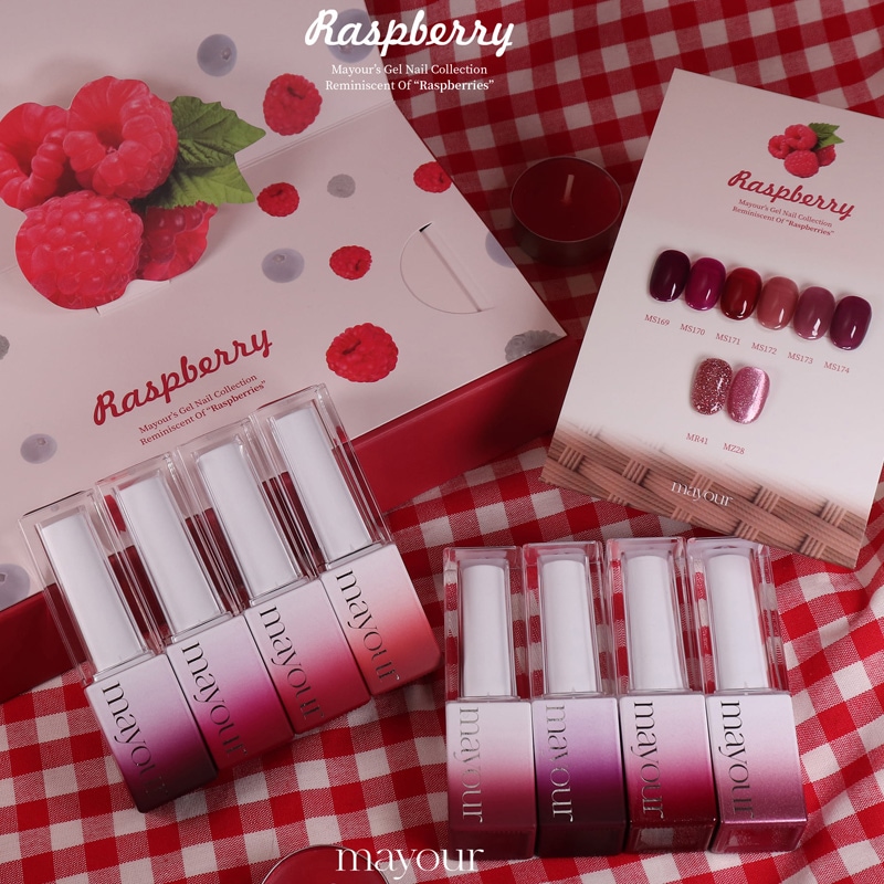 [mayour] 【Raspberry】 Syrup gel 8色 【セット】 ラズベリー新作コレクション / シロップネイル6色キラキラネイル1色マグネットネイル1色