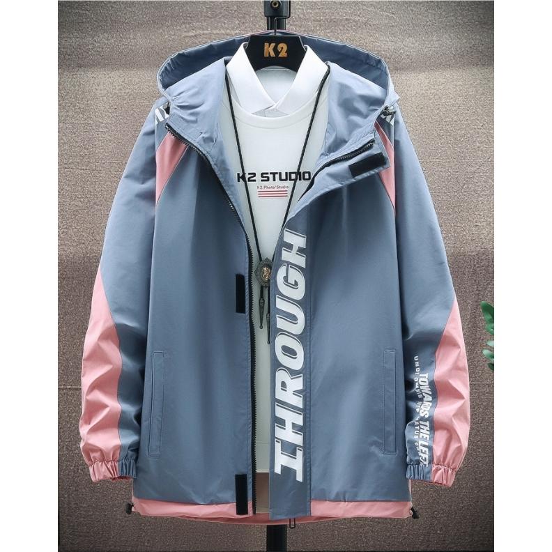 ジャケット メンズ マウンテンパーカー 秋服 ジャンパー 切り替え ジップアップ アウター フード付き お兄系