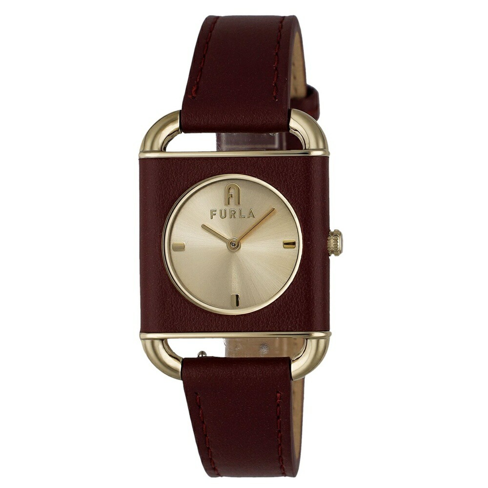 フルラ 腕時計 レディース ブランド レッド 革 レザー アルコ スクエア ゴールド文字盤 時計 小さい シンプル かわいい おしゃれ 大人 女性 誕生日プレゼント 女友達 母 妻 彼女 時計 記念日
