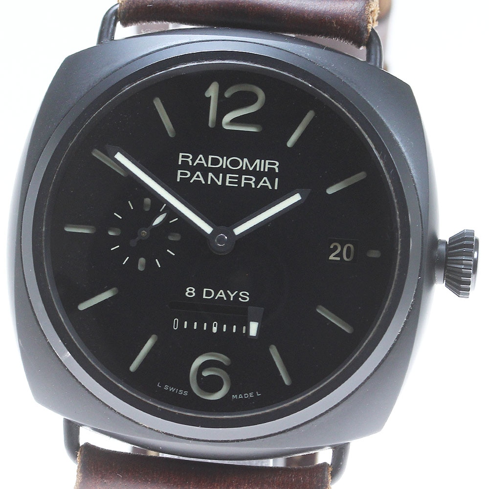 パネライ PANERAI PAM00384 ルミノール 8デイズ デイト パワーリザーブ 手巻き メンズ _837274【中古】 296,460円