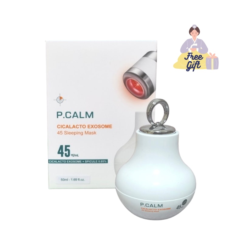 【LED美顔器付き】[P CALM] シカラクトエクソソーム45スリーピングマスク　鎮静/しみケア/ニキビ跡/LEDデバイス/スピキュール/針