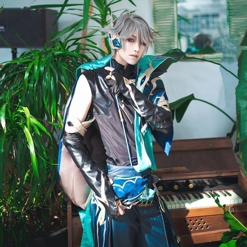 仮装 変装 ハロウィン コスチューム コスプレ衣装 アルハイゼン げんしん 原神 スーツ ハロウィン 2024年新作入荷コスプレ