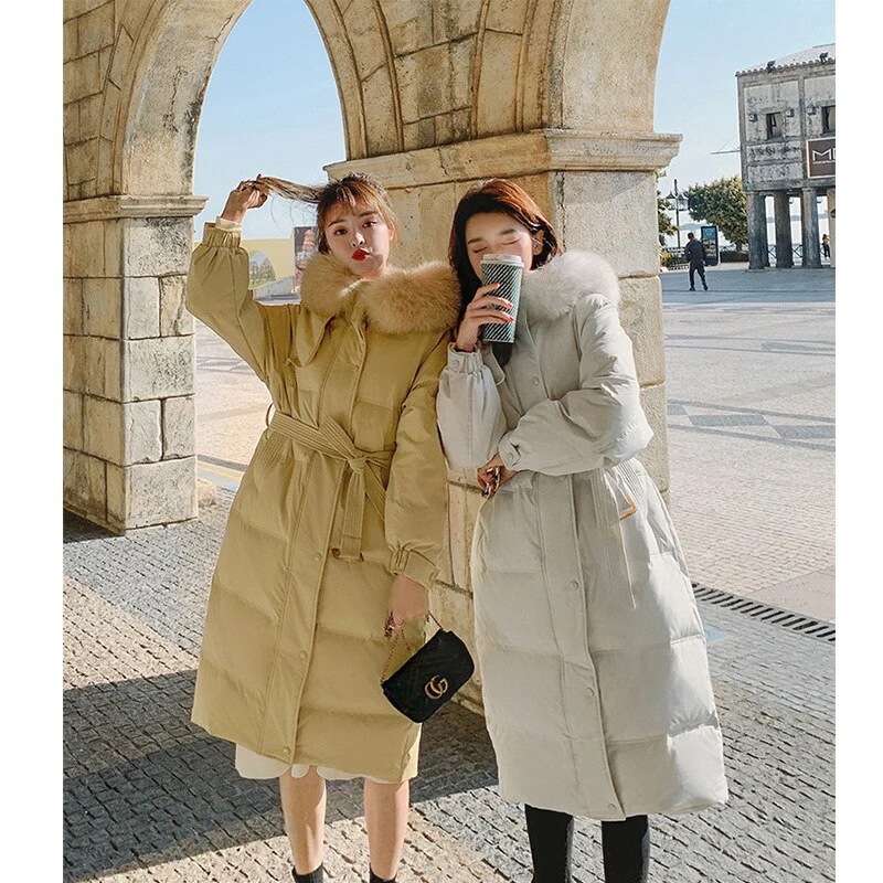 ダウンジャケット服ファッション ダウンコート ダウンジャケット モッズコートゆったり 暖かい綿入れの服アウター カジュアル 中長コート レディースキルティングアウター