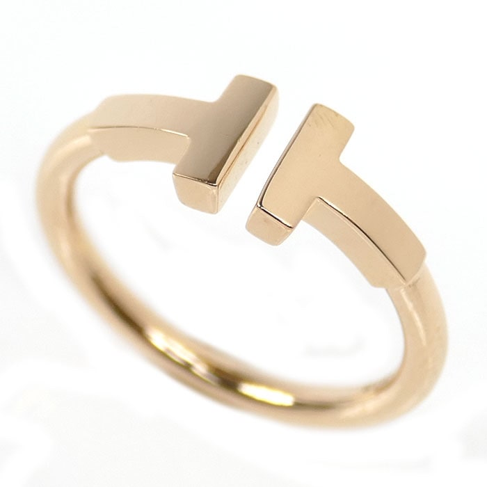 TIFFANY&Co. ティファニー K18PG ピンクゴールド Tワイヤー リング・指輪 60147390 8号 3.0g レディース 中古