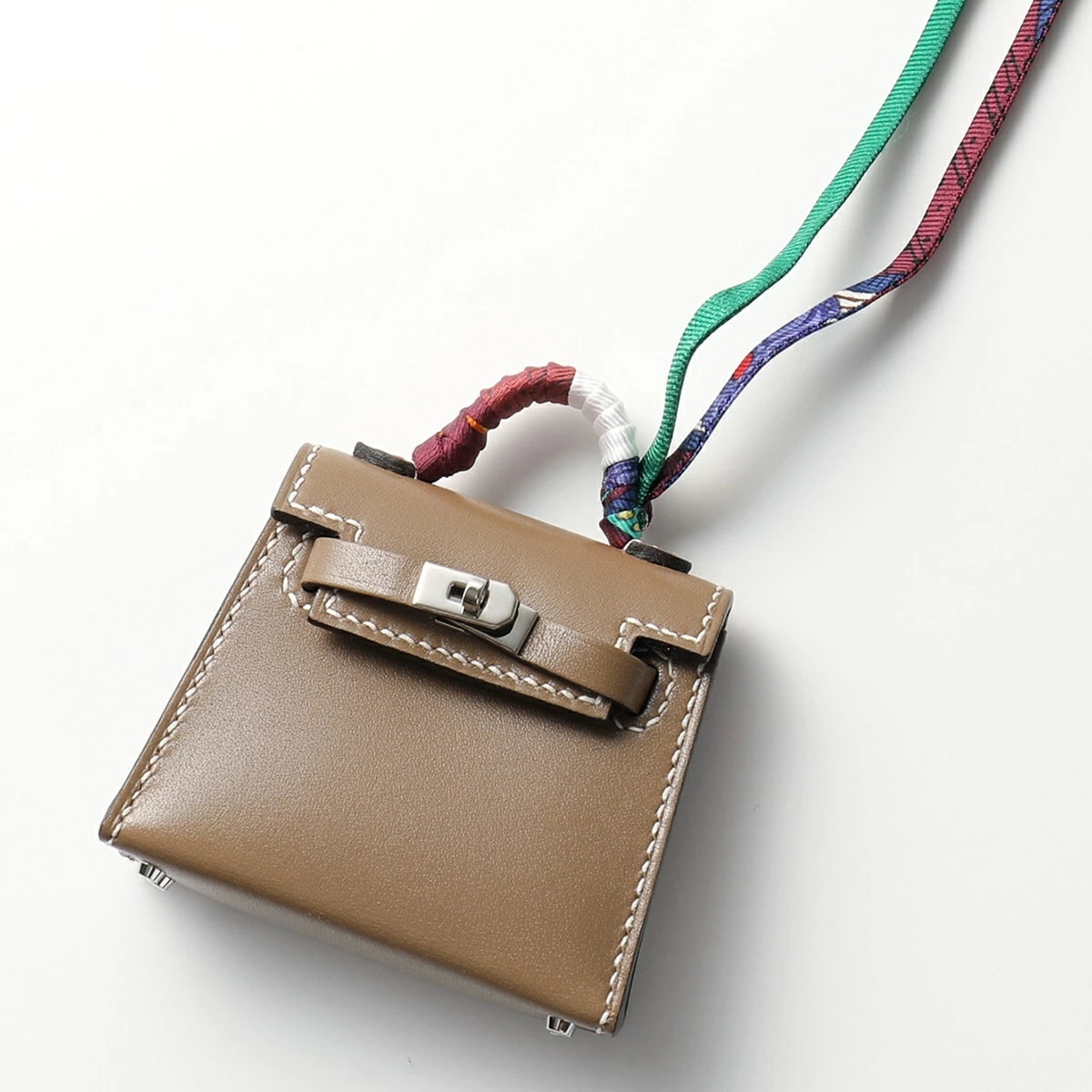 HERMES エルメス キーホルダー マイクロケリー H083861CK レディース ケリーチャーム ケリーツイリー タデラック バッグチャーム Etoupe