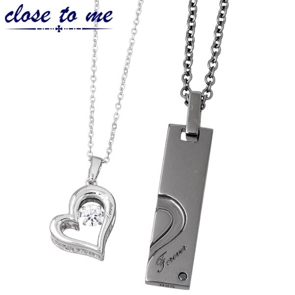 クロストゥーミー close to me シルバー ペア ネックレス ストーン