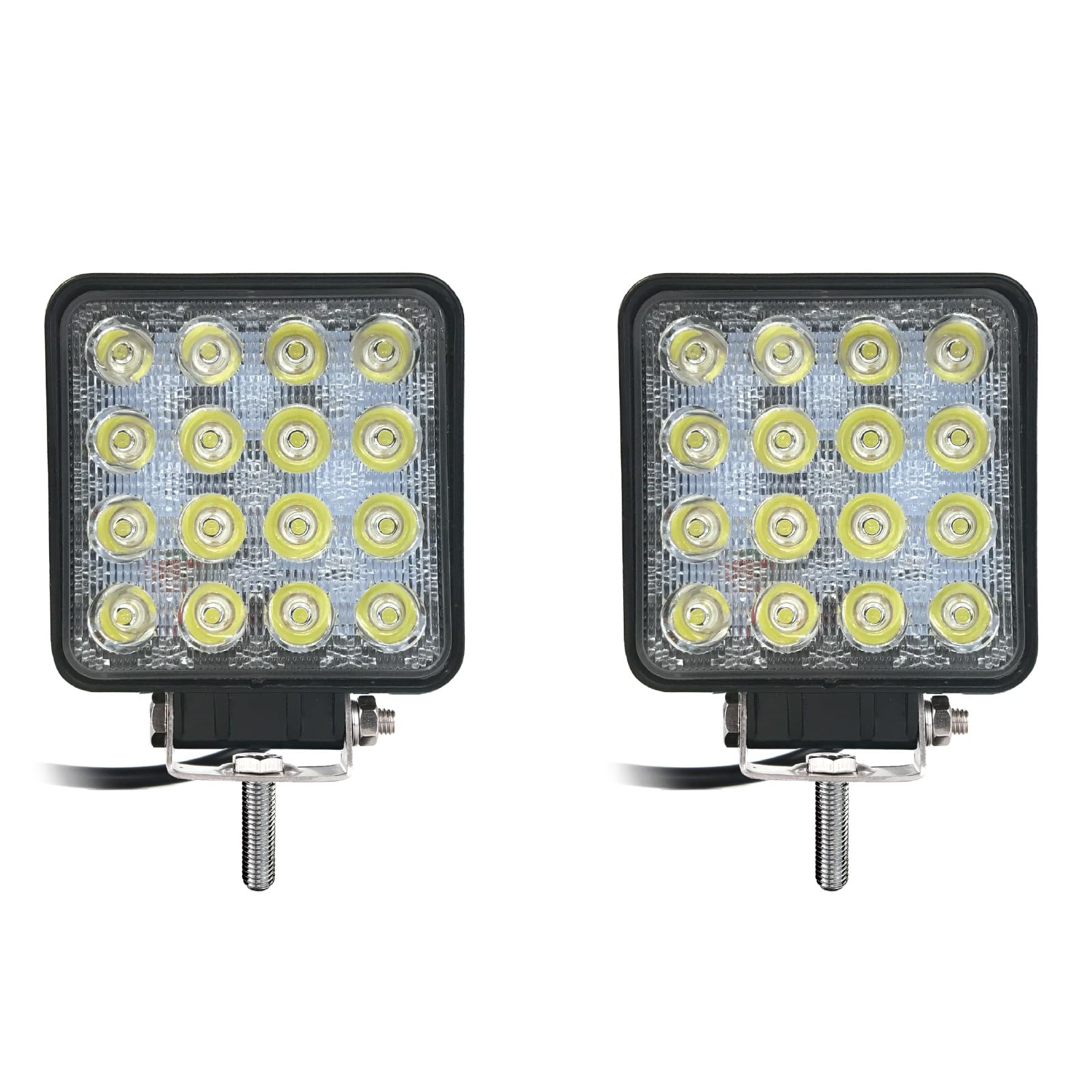 カシムラ(Kashimura) LEDワークライト16灯 48W 2個セット LED16灯 白色 48W 3360lm 6000K ノイズ対策 IP67 DC12/24V NML-108