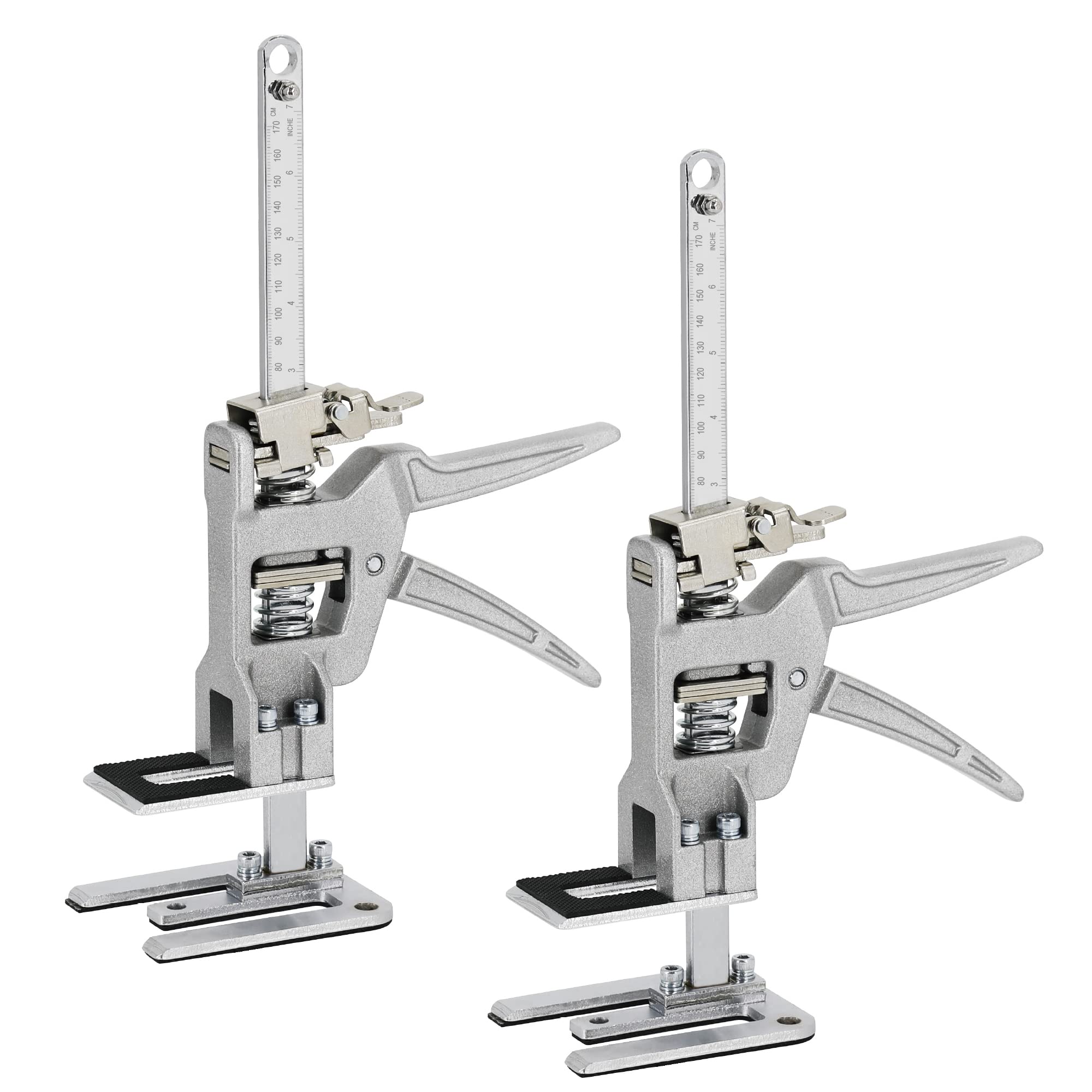 ツールジャッキスタンド 全金属 2個セット 滑り止めパッド付き 耐荷重200kg 多機能高さ アジャスター 定規付 ハンドリフティング器具 ミニジャッキアップ クイック 労力節約アームジャック 昇降器