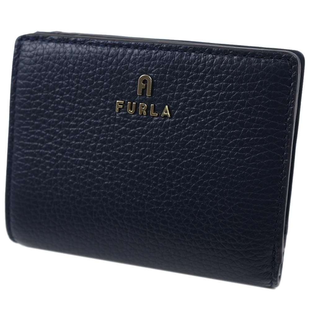 フルラ 財布 二つ折り財布 ミニ財布 コンパクト レディース ネイビー系 FURLA CAMELIA S COMPACT WALLET L ZIP VITELL MEDITERRANEO WP0030