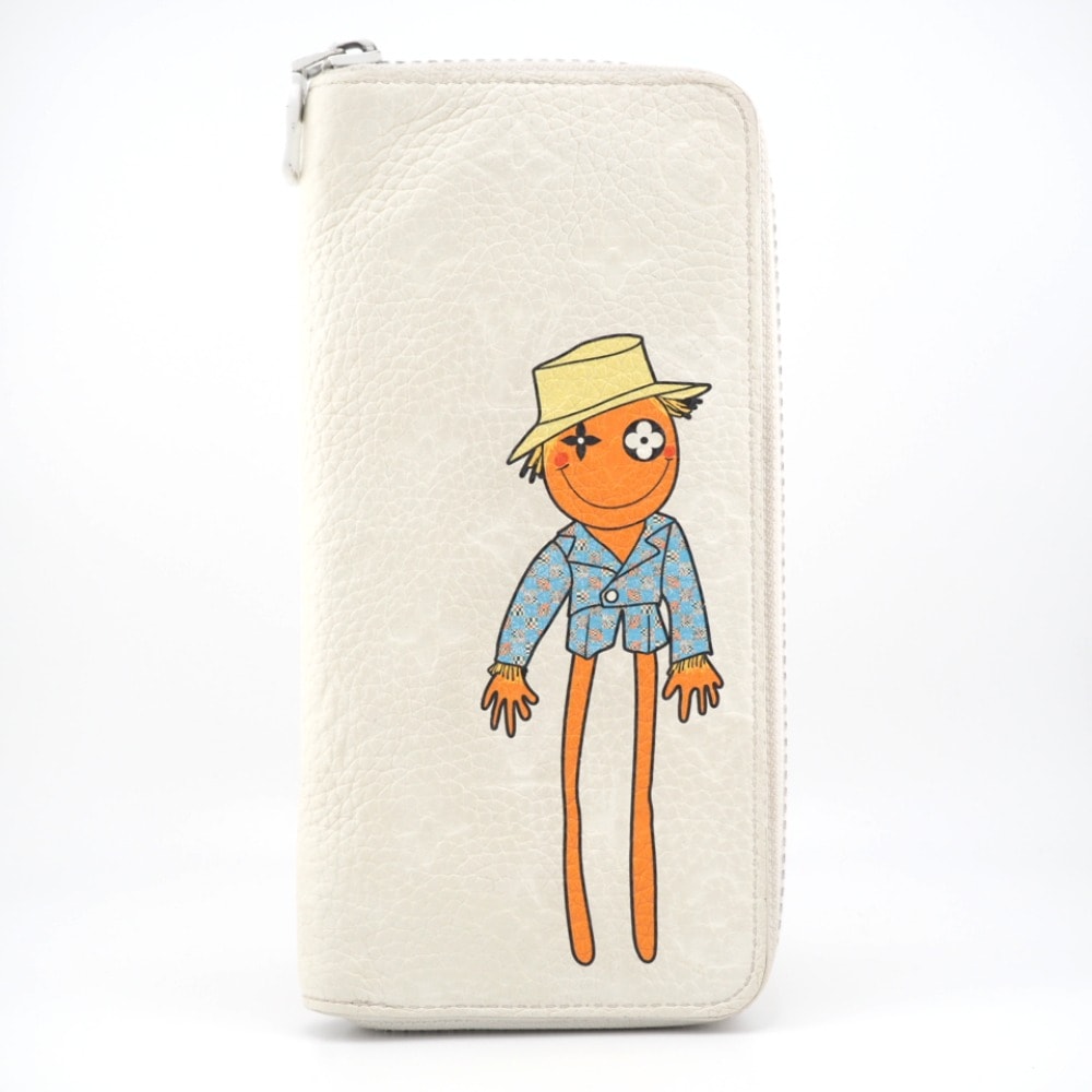 M80337 フレンズ ジッピーウォレット・ヴェルティカル ラウンドファスナー モノグラム レザー 長財布 ホワイト ユニセックス