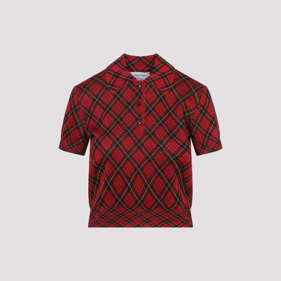 ALEXANDER MCQUEEN Women Polo Shirts 858329 Q1BGE 6130 RED BLACK YELLOW