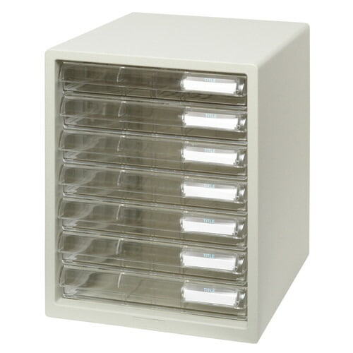 レターケース A4縦 浅型7段 ホワイト LC-107A