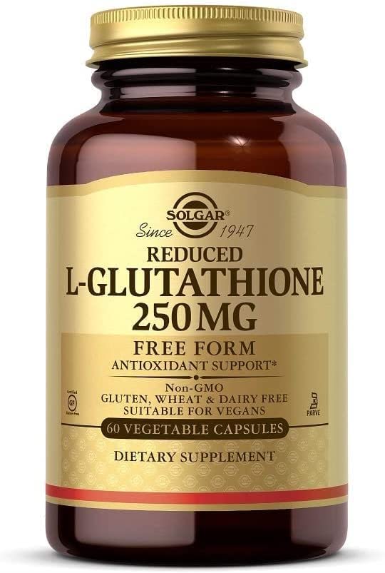 【Solgar 還元 L-グルタチオン 250 mg】植物性カプセル 60 個 - 抗酸化サポート - フリーフォームアミノ酸 - 非 GMOビーガングルテンフリー乳製品フリー