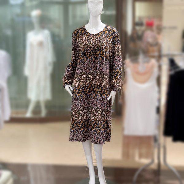 女性モーダルスパン小花柄ワンピース (WGN377W)_s