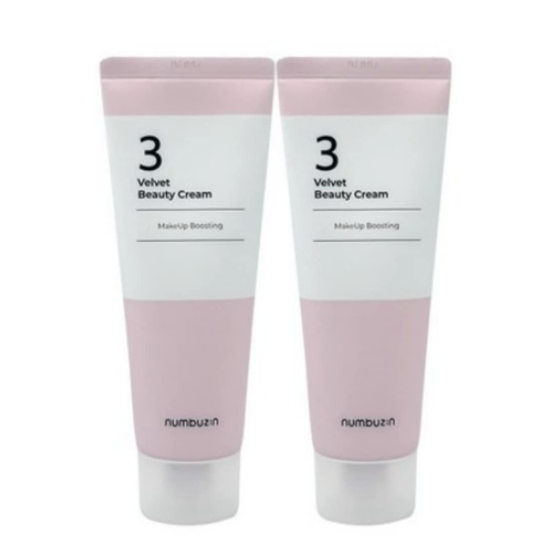 3番 ベルベットビューティクリーム 60ml×2個 キメ保湿 メイクアップ密着感 滑らかテクスチャー ふんわり仕上げ ムースクリーム フェイスケア