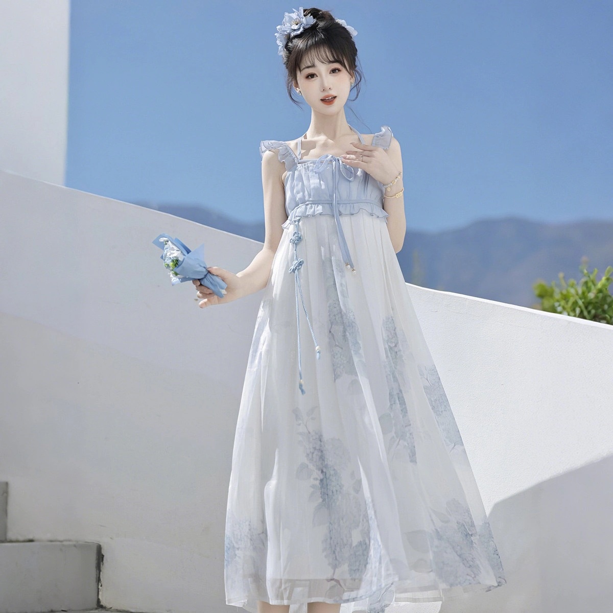【フルセット】デザインエンドレス夏lolita新韓国日常通勤少女ワンピース