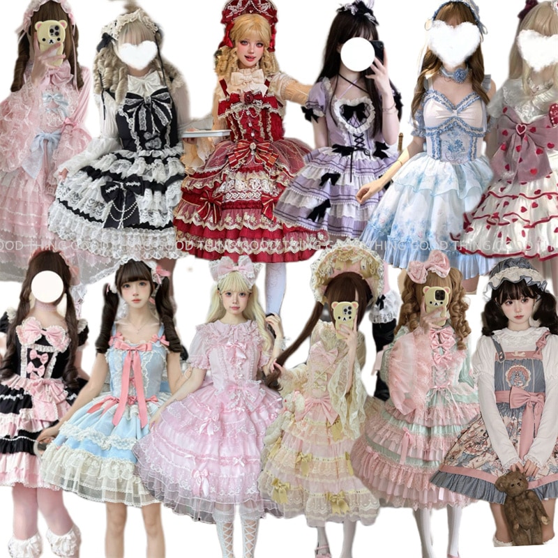 ロリータコスプレワンピースキュートなメイドスーツがオシャレなプリンセススカートロリータバレエ風ワンピース