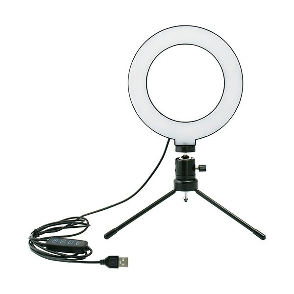 （まとめ） グリーンハウスセルフィーライト 48LED ブラック GH-CSL48D-BK 1台 (×3セット)
