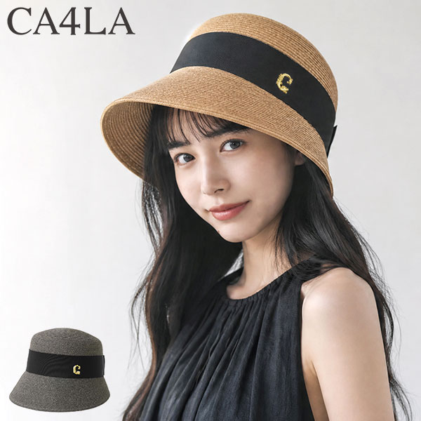 クロッシェ 帽子 ハット レディース 麦わら 深め 夏用 春夏 春 夏 おしゃれ 麦 カジュアル 上品 きれいめ リボン ペーパー Main Collection CAMILA6 KTZ02690