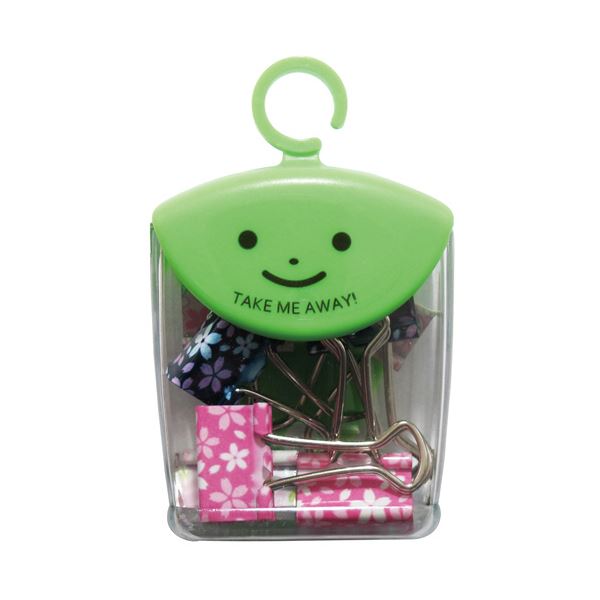 （まとめ）ミツヤ ツレテッテ ダブルクリップ口幅19mm 桜 1セット（40個）[x5]