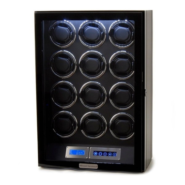 Royal hausen ロイヤルハウゼン ワインダー LEDパネル ワインディングマシーン 高級ウォッチワインダー GC03-Z21TB 12本巻き 木目調