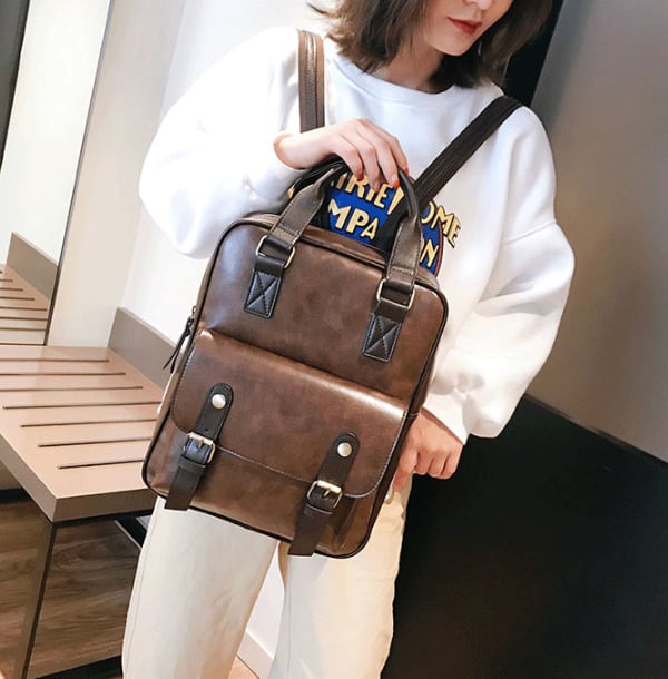 バッグ バック カバン かばん 鞄 人気 おすすめ 安い プチプラ リュックサック バッグパック レザーバッグ サイドポケット PUレザー 合皮 防水 撥水 多収納 多機能 機能性