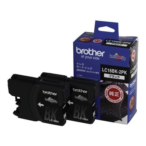 （まとめ買い）インクカートリッジ 黒 2個入り LC16BK-2PK 00008829 [x3]