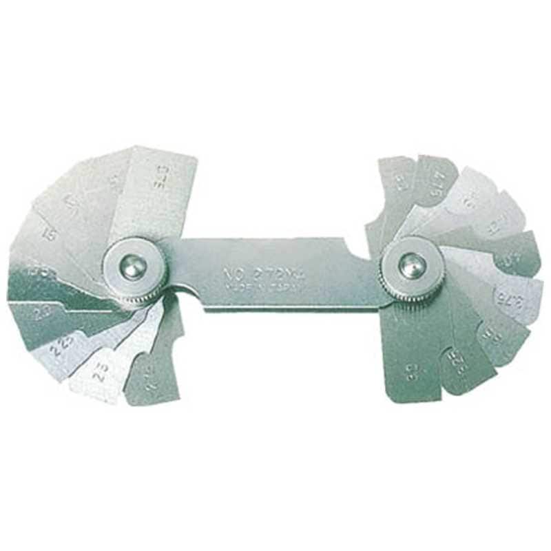 トラスコ中山　ラジアスゲージ 測定範囲0.75~5.0 18枚組　272MA