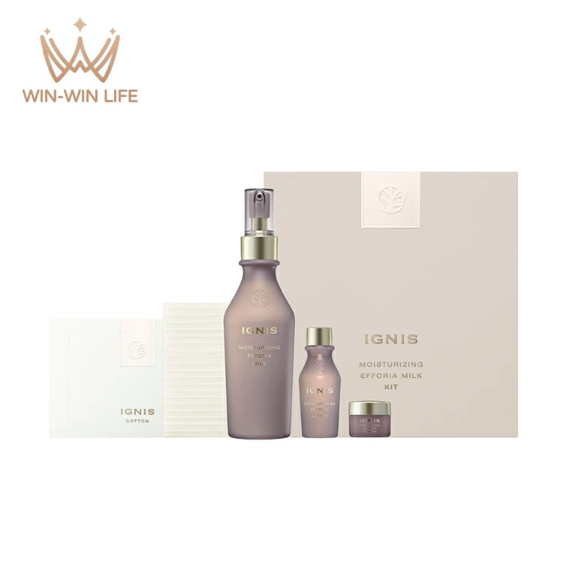 モイスチュアライジング エフフォーリア ミルク キット スキンケアセット ミルク 乳液 豊潤 濃厚 ローション 化粧水 濃密 整肌 フェイスクリーム いきいき 生命感 天然無漂白コットン