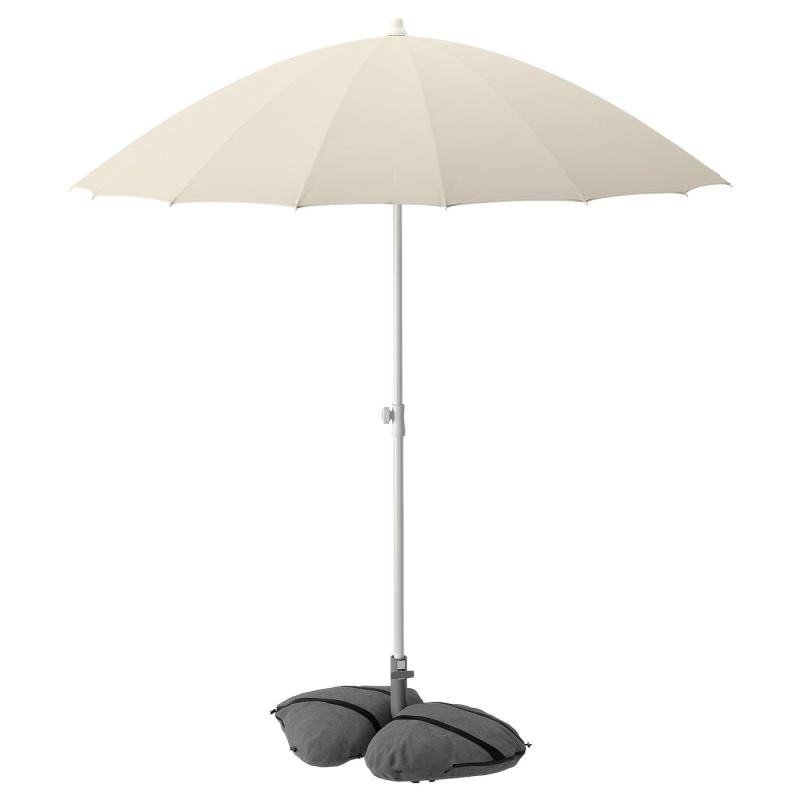 SAMSO サムソー / IGGON イッゴーン パラソル 土台付 - 角度調節可能 ベージュ/ダークグレー 200 cm