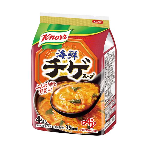 （まとめ）味の素 クノール 海鮮チゲスープ9.4g 1袋（4食）【10セット】 送料込！