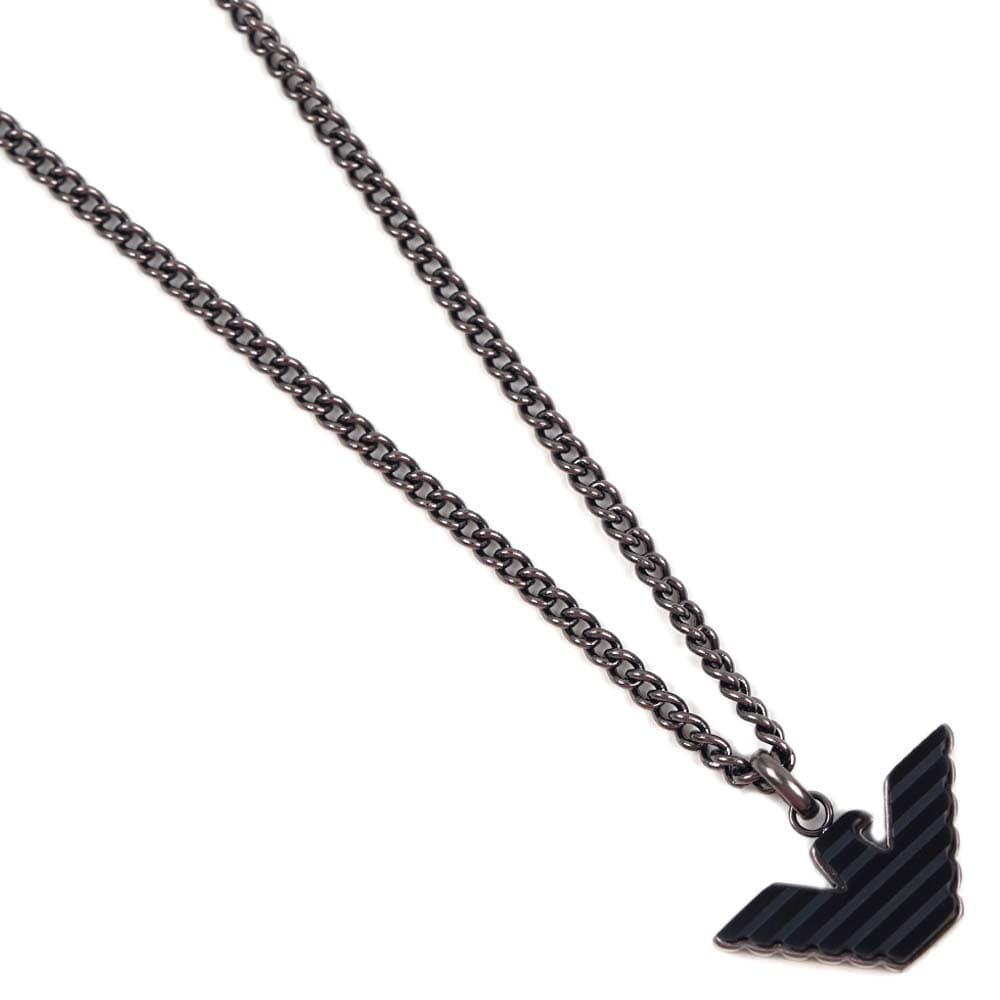 エンポリオアルマーニ ネックレス メンズ アクセサリー ブラック ブラウン EMPORIO ARMANI EGS2935200