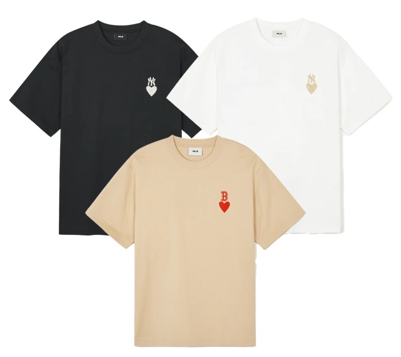 Heart Small Logo Over Fit T-Shirt (3ATSH0143-50BKS, 3ATSH0143-50IVS, 3ATSH0143-43BGL)