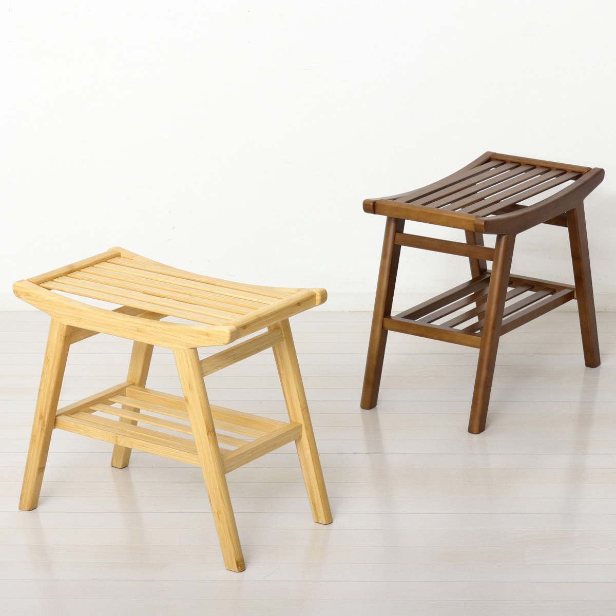スツール 高さ44cm Bamboo 竹製 椅子 背もたれなし チェア 完成品 キッチン サブチェア 玄関 腰掛け ナチュラル モダン 和モダン