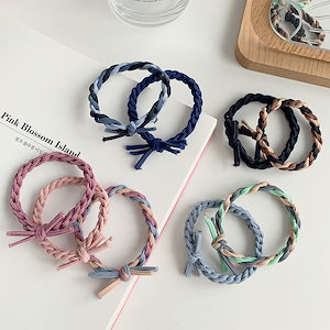 韓国シンプルな気質ヘアアクセサリー小さな新鮮な髪のネクタイ革バンド基本的な編んだ髪ロープ結び目ヘッドロープヘアサークルヘッドドレス