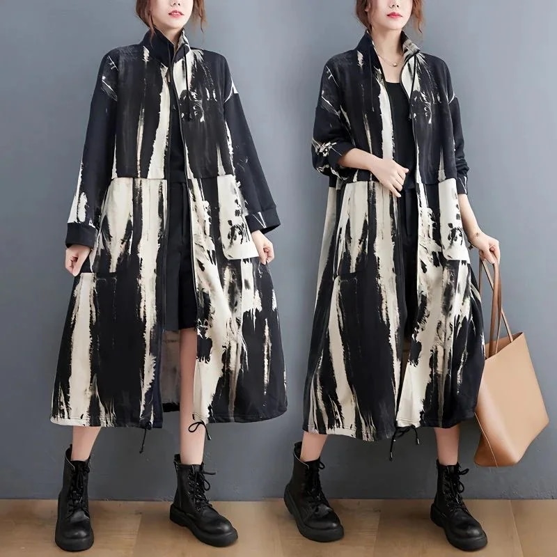 「ファットガール」 ファスナーカーディガン ロングカーディガン 春 ポケット付き 巾着裾 ワンピース風 レディースカーディガン ブラウス 水陸両用 体型カバー 日焼け止め メガ割30%までに制限