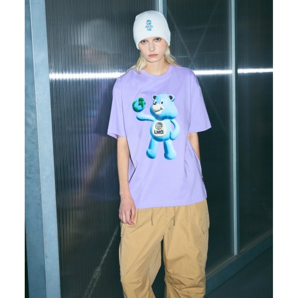 LMC 3D ベア T シャツライトパープル