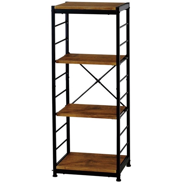 VKR-S4(BR) フリーラック4段(スリム) ブラウン メーカー直送