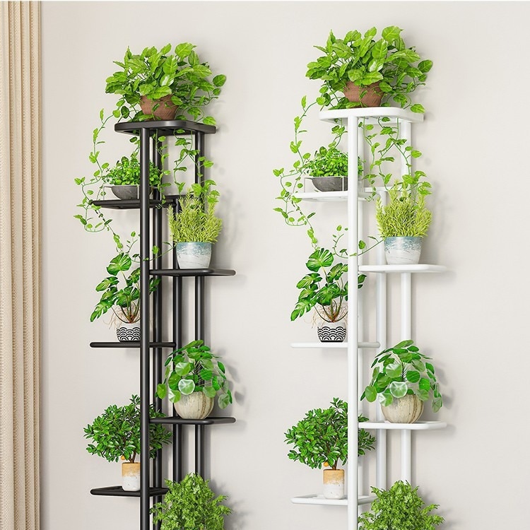 フラワーラックグリーンアイビースパイダープラントホームマルチストーリーインドアスペシャルオファースチールウッドバルコニーリビングルーム床から天井までのフラワーラックラックラック